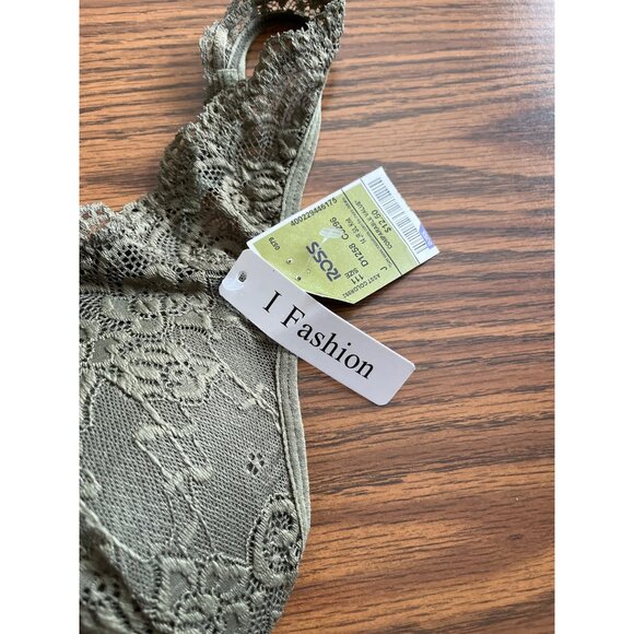 I Fashion olive green lace bralette size S/M NWT - Picture 3 of 5